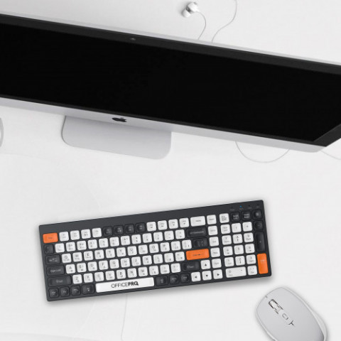 Клавіатура бездротова OfficePro SK985BO Bluetooth Black/White