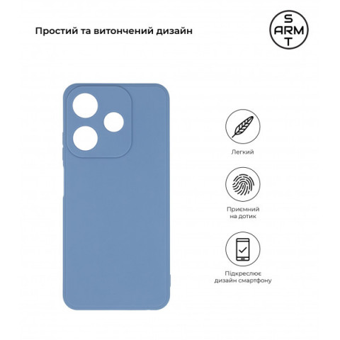 Чохол ArmorStandart Matte Slim Fit для Tecno Spark 10 4G (KI5q) Camera cover Light Blue (ARM69071)