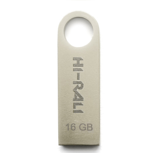 Флеш-накопичувач USB 16GB Hi-Rali Shuttle Series Silver (HI-16GBSHSL)