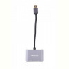 Адаптер-перехідник Maxxter (V-AM-HDMI-VGA), USB-HDMIхVGA, сірий