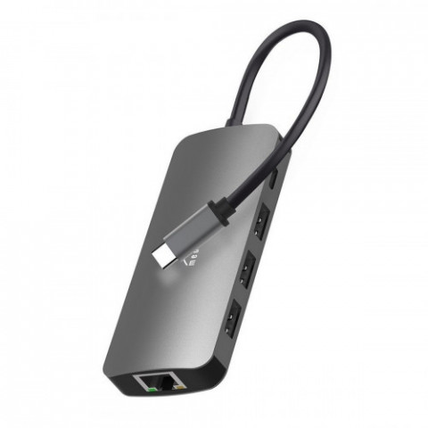 Док-станція Media-Tech USB-C HDMI/USB 3.0x3/RJ45/SD/MicroSD/PD 100W (MT5044)