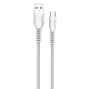 Кабель ColorWay USB-microUSB (line-drawing), 2.4А, 1м, White (CW-CBUM028-WH)