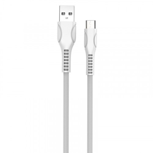 Кабель ColorWay USB-microUSB (line-drawing), 2.4А, 1м, White (CW-CBUM028-WH)
