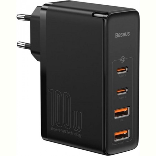 Мережевий зарядний пристрій Baseus GaN2 Pro Quick Charger 2C+2U (2xUSB-C+2xUSB-A) 100W Black (CCGAN2P-L01)