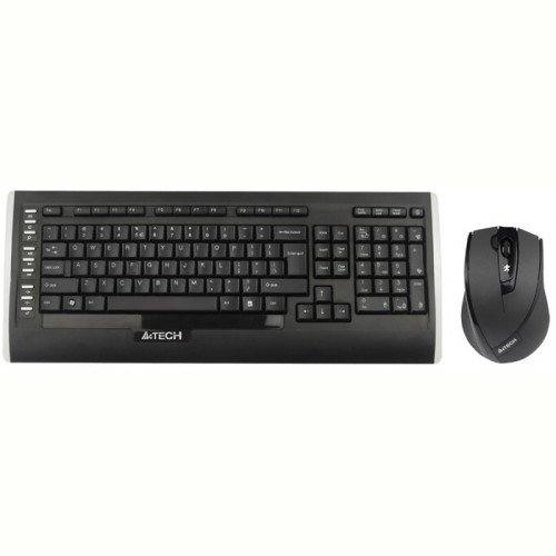 Комплект (клавіатура, мишка) бездротовий A4Tech 9300F Black USB