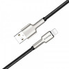 Кабель ColorWay USB-Lightning, head metal, 2.4А, 1м, Black (CW-CBUL046-BK)