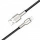 Кабель ColorWay USB-Lightning, head metal, 2.4А, 1м, Black (CW-CBUL046-BK)