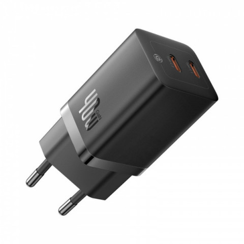 МЗП Baseus GaN5 Pro 40W Type-C+Type-C black Купити в Україні