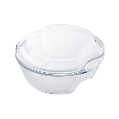 Форма для запікання з кришкою Ardesto Black Mars, 20.6х20.6х9.9см, боросилікатне скло, кругла, прозорий