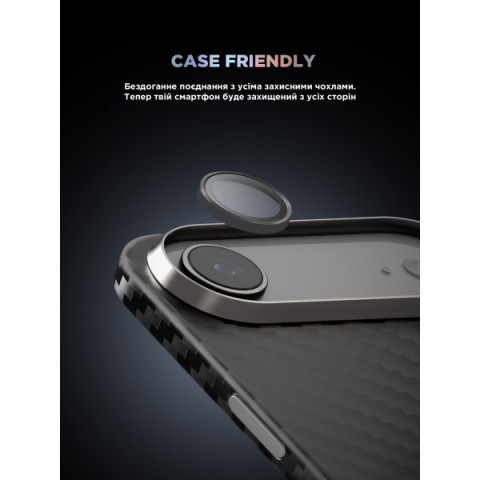 Захисне скло для камери ArmorStandart Supreme BI для iPhone 17 Air Black (ARM86448)