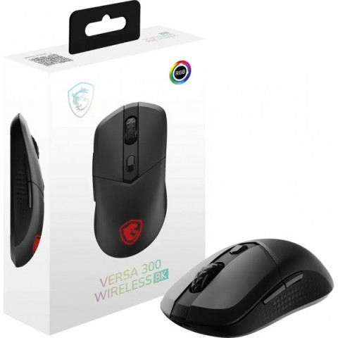 Миша MSI VERSA 300 W, WIRELESS, RGB, WL, 8K, чорний