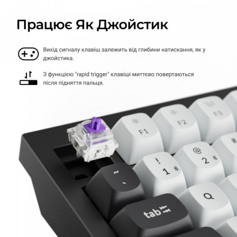 Клавіатура бездротова Keychron Q6 HE Magnetic Switch Black RGB (Q6H-M1-UA) Купити в Україні