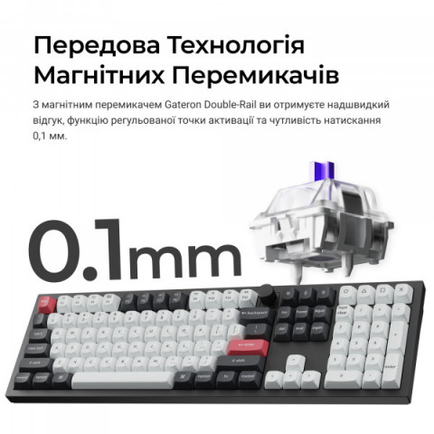 Клавіатура бездротова Keychron Q6 HE Magnetic Switch Black RGB (Q6H-M1-UA) Купити в Україні