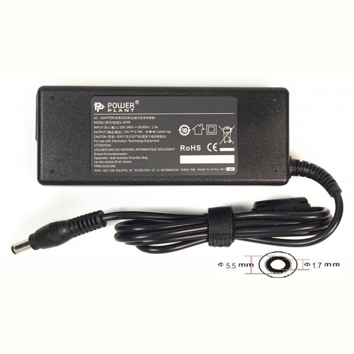Блок живлення PowerPlant для ноутбука Acer 220V, 19V 90W 4.74A 5.5х1.7мм (AC90F5517)