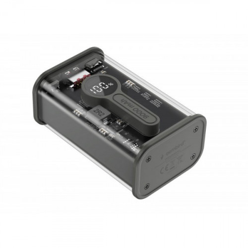 Портативний зарядний пристрій PB09-TQC3-01, 9000 mAh, прозорий