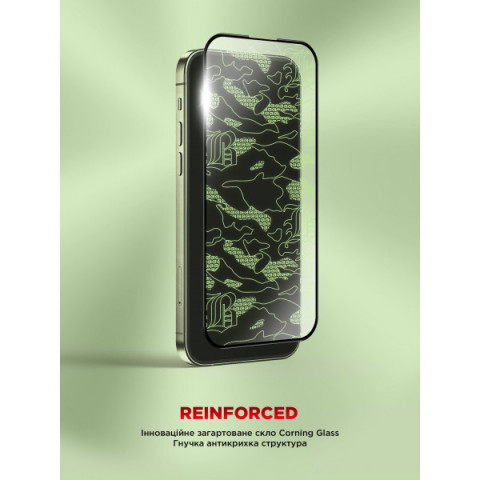 Захисне скло ArmorStandart Corning Black Icon для Apple iPhone 16 / 15 (ARM79552)