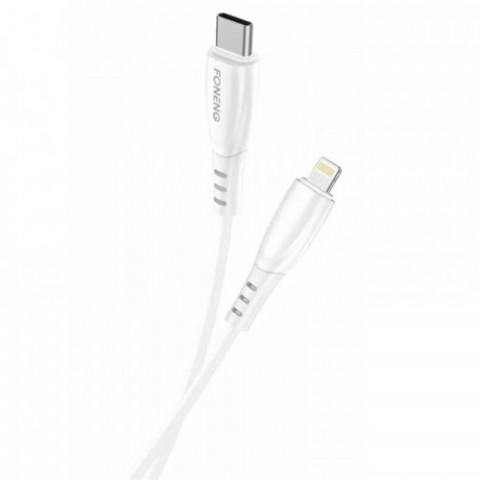 Кабель Foneng X75 USB-C - Lightning 1м White (X75-CA-TCIP)