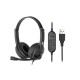 Гарнітура ПК стерео On-ear 2E CH12 USB, omni-mic, 2м, чорний