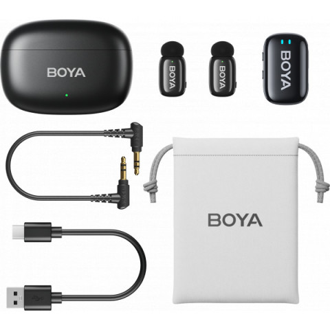 Бездротовий петличний мікрофон BOYA mini-18 TRS for camera Black Купити в Україні