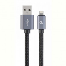 Кабель Cablexpert (CCB-mUSB2B-AMLM-6) USB 2.0 - Lightning, 1.8м, чорний