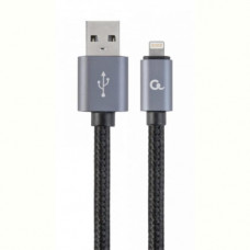 Кабель Cablexpert (CCB-mUSB2B-AMLM-6) USB 2.0 - Lightning, 1.8м, чорний