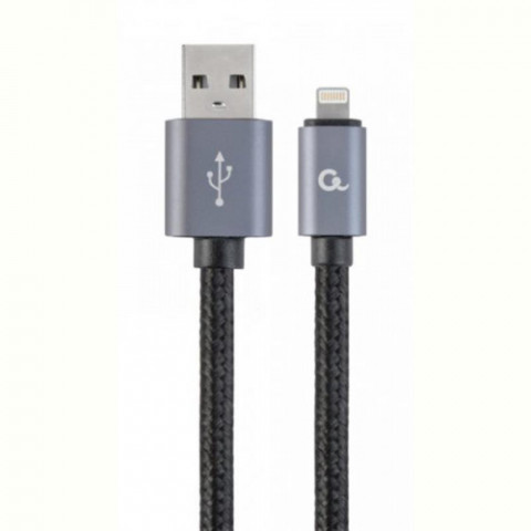 Кабель Cablexpert (CCB-mUSB2B-AMLM-6) USB 2.0 - Lightning, 1.8м, чорний