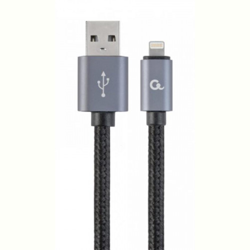 Кабель Cablexpert (CCB-mUSB2B-AMLM-6) USB 2.0 - Lightning, 1.8м, чорний
