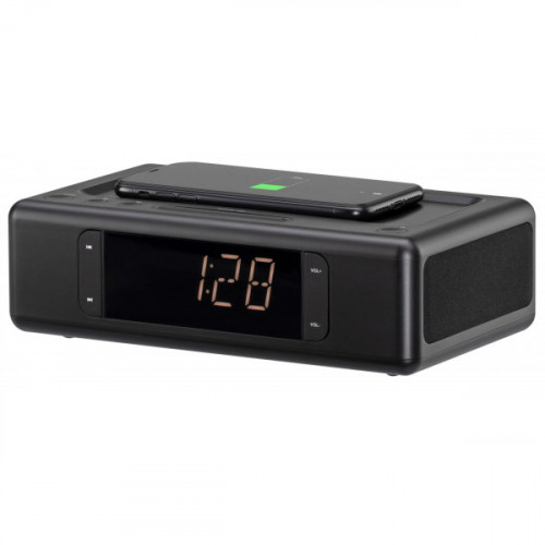 Мультимедійна акустика 2E SmartClock Wireless Charging Black (2E-AS01QIBK)
