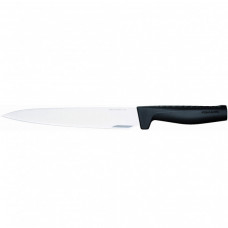 Кухонний ніж для м'яса Fiskars Hard Edge, 21.6см, нержавіюча сталь, пластик, чорний