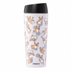 Термокухоль Ardesto Coffee Time Corgi 450мл, нержавіюча сталь, сірий