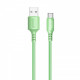 Кабель ColorWay USB-USB Type-C, soft silicone, 2.4А, 1м, Green (CW-CBUC042-GR)