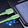 Кабель ColorWay USB-USB Type-C, soft silicone, 2.4А, 1м, Green (CW-CBUC042-GR)