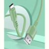 Кабель ColorWay USB-USB Type-C, soft silicone, 2.4А, 1м, Green (CW-CBUC042-GR)