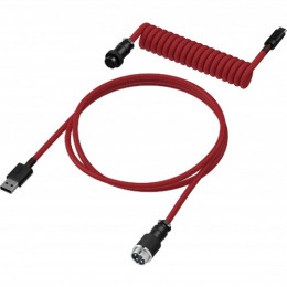 Кабель HyperX USB-A – USB-C, спіральний, 1.37 м Red/Black (6J677AA)