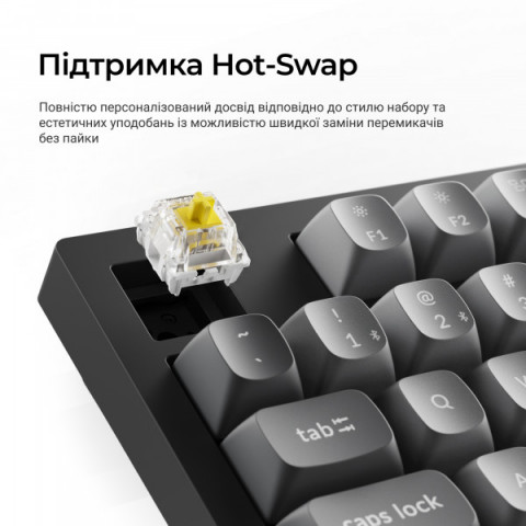 Клавіатура бездротова Keychron K10 Max Keychron Super Banana Switch Black RGB (K10M-H4-UA) Купити в Україні