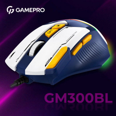 Миша GamePro GM300BL Blue-White
