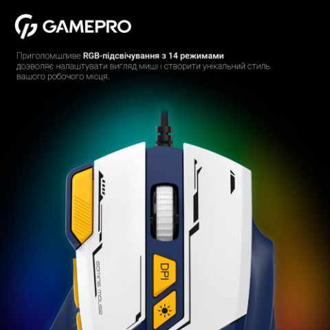 Миша GamePro GM300BL Blue-White