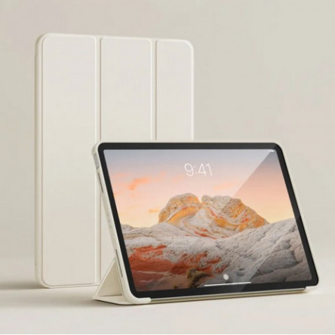 Чохол-книжка BeCover Tri Fold Soft TPU Silicone для Apple iPad Air (4/5) 2020/2022 10.9" Beige (711734)