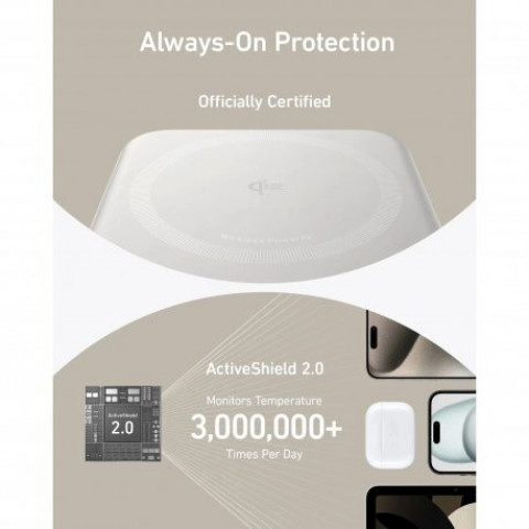 Портативна батарея Power Bank Anker MagGo 10000mAh 15W Qi2, White (A1654021)