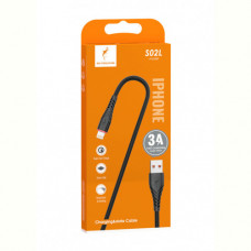Кабель SkyDolphin S02L USB - Lightning (M/M), 1 м, Black (SDUSB-000587)
