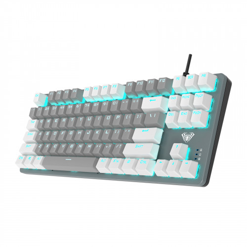 Клавіатура Aula Mechanical F3287 Grey/White keycap KRGD blue (6948391240954)