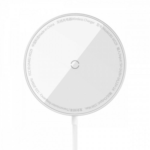 Бездротовий ЗП Baseus Simple Mini3 Magnetic Wireless Charger 15W silver Купити в Україні