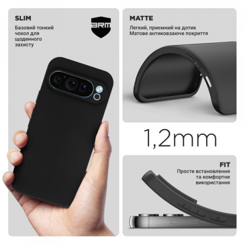 Чохол ArmorStandart Matte Slim Fit для Google Pixel 9 Pro Camera cover Black (ARM74687)