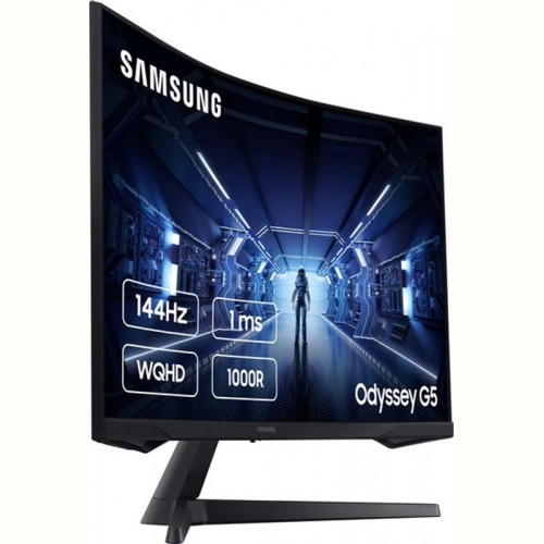 Монітор Samsung 27" Odyssey G5 (LC27G55TQWIXCI) VA Black Curved