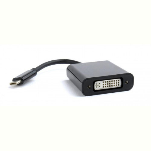 Адаптер Cablexpert (A-CM-DVIF-01) USB3.1 Type C - DVI, 0.15 м, чорний