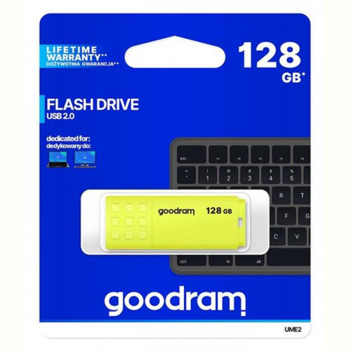 Флеш-накопитель USB 128GB GOODRAM UME2 Yellow (UME2-1280Y0R11)