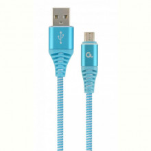 Кабель Cablexpert (CC-USB2B-AMmBM-1M-VW) USB 2.0 A - microUSB B, преміум, 1м, блакитний