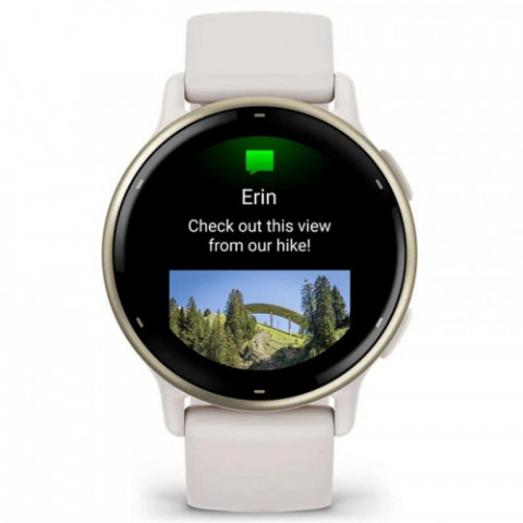 Смарт-годинник Garmin Vivoactive 5 Cream Gold Aluminum Bezel with Ivory Case and Silicone Band (010-02862-5B)