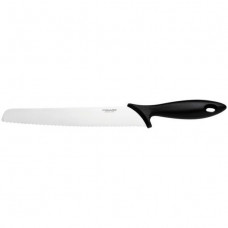 Кухонний ніж для хліба Fiskars Essential, 23.4см, нержавіюча сталь, пластик, чорний