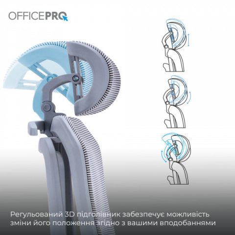 Крісло офісне OfficePro Unity OC710G Grey Купити в Україні
